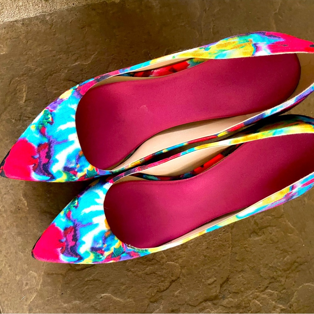 BCBG floral high heels